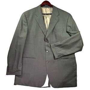 Chaps Ralph Lauren Blazer Mens 46T  Green Wool Sport‎ Coat 3 Button Suit Jacket